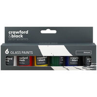 Crawford & Black Glass Paints: Pack of 6