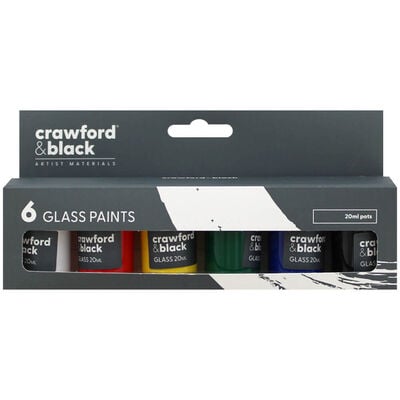 Crawford & Black Glass Paints: Pack of 6 image number 1