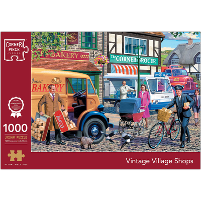 Vintage Village Shops 1000 Piece Jigsaw Puzzle image number 1