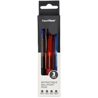 Retractable Ballpoint Pens: Pack of 3