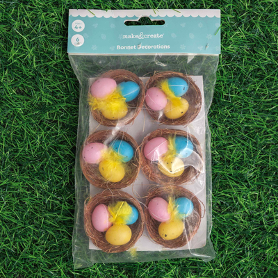 Easter Nests with Eggs: Pack of 6 image number 4