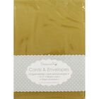 Metallic Gold Blank Cards with Envelopes - 5 x 7 Inches image number 1