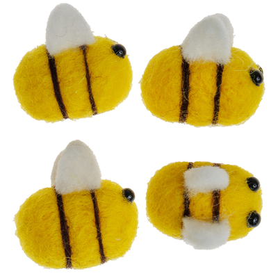 Felt Bee Embellishments: Pack of 4 image number 1