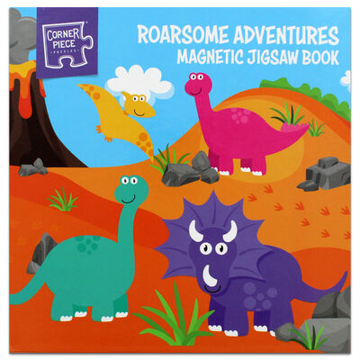 Dinosaur 3 in 1 Magnetic Jigsaw Puzzle Book image number 2