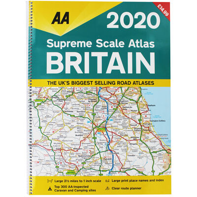 AA: Supreme Scale Atlas Britain 2020 image number 1