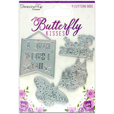 Dovecraft Premium Butterfly Kisses Cutting Dies - Pack of 4 image number 1