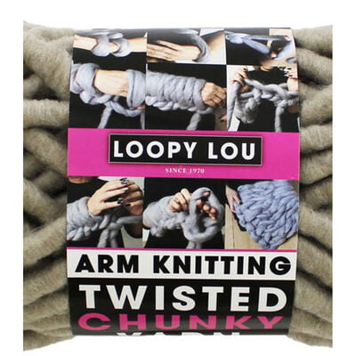 Loopy Lou Super Chunky Taupe Twist Yarn - 250g image number 3