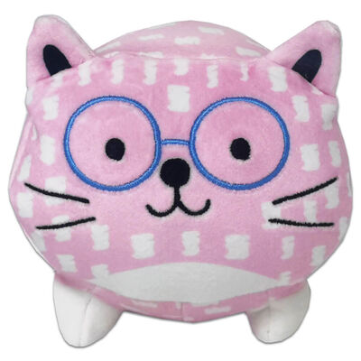 Cute Crew PlayWorks Hugs & Snugs Plush Toy: Pink Spotty Cat image number 1