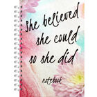 A5 Wiro She believed She Could Lined Notebook image number 1