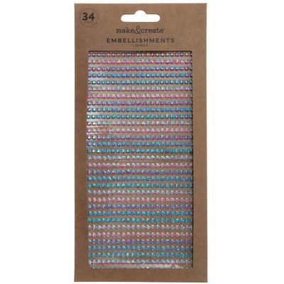 Pastel Gem Embellishments: Pack of 34 Strips image number 3