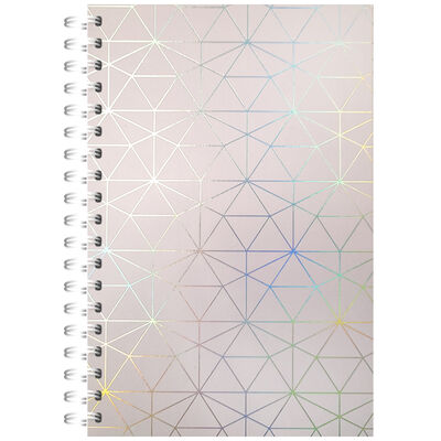 A5 Wiro Holographic Triangle Lined Notebook image number 1