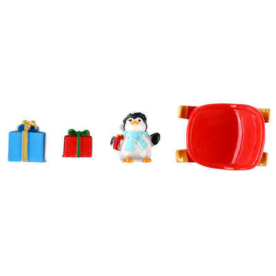 Christmas Resin Sleigh & Presents Embellishments: Pack of 4 image number 3