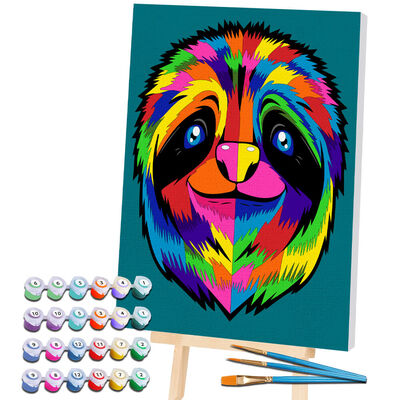 Splat Planet Pop Art Giant Painting By Numbers: Sloth image number 2