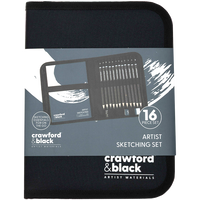 Crawford & Black Travel Sketch Set: 16 Piece Set
