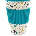 Teal Terrazzo Bamboo Eco Travel Mug image number 2