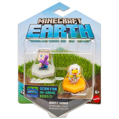 Minecraft Earth Boost Attacking Steve Mini Figure: Pack of 2 image number 1