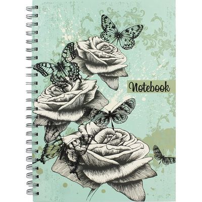A4 Wiro Butterfly Rose Notebook image number 1