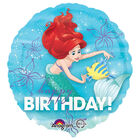 18 Inch Ariel Happy Birthday Helium Balloon image number 1