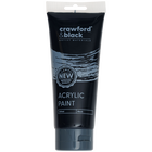 Crawford & Black Black Acrylic Paint: 200ml image number 1