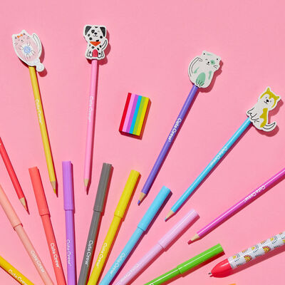 Cute Crew Pencils With Eraser Toppers: Pack of 6 image number 4