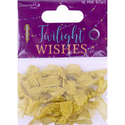 Twilight Wishes Gold Mini Bows - 16 Pack image number 1
