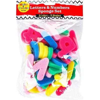 Letters and Numbers Sponge Set image number 1