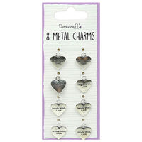 Dovecraft Essentials Metal Charms Silver - Pack of 8