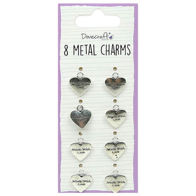 Dovecraft Essentials Metal Charms Silver - Pack of 8 image number 1