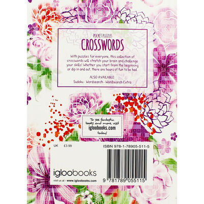 Pocket Puzzles Floral Purple Crosswords Book image number 3