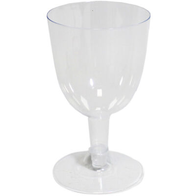 Clear Plastic 162ml Wine Glasses - 32 Pack image number 2