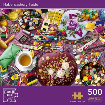 Haberdashery Table 500 Piece Jigsaw Puzzle image number 1