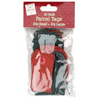 Red and Green Parcel Tags: Pack of 30 image number 1