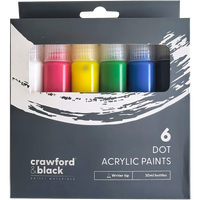 Crawford & Black Dot Acrylic Paints: Pack of 6