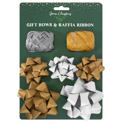 Christmas Gold & Silver Gift Bows & Raffia image number 1