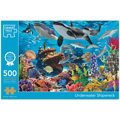 Underwater Shipwreck 500 Piece Jigsaw Puzzle image number 1