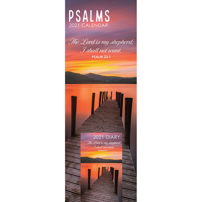 Psalms 2021 Slim Calendar and Diary Set image number 1
