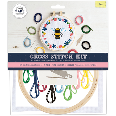 Simply Make: Bee Cross Stitch Craft Kit image number 1
