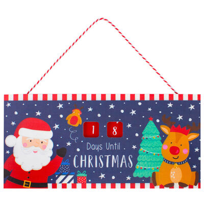 Santa & Friends Countdown to Christmas Plaque image number 1