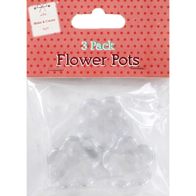 Plastic Flower Craft Pots - 3 Pack image number 1