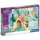 Disney Princess Glitter 104 Piece Jigsaw Puzzle image number 1