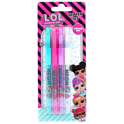 LOL Surprise Gel Pens: Set of 4 image number 1