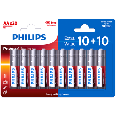 Philips Power Alkaline AA: Pack of 20 image number 1