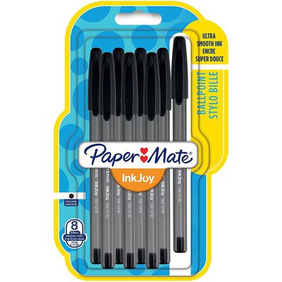 Papermate Inkjoy 100 Black Pen - 8 Pack image number 1