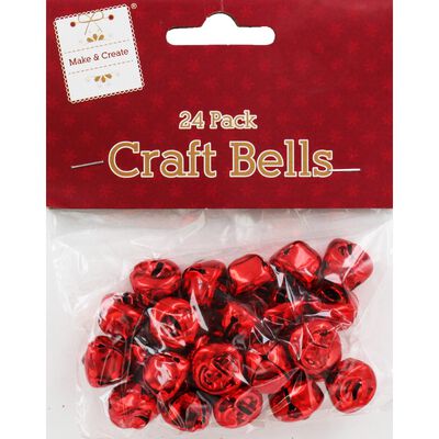Red Metallic Jingle Bells: Pack of 24 image number 1