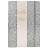 A5 Silver Glitter Cased Lined Journal