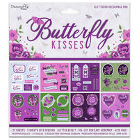 Dovecraft Premium Butterfly Kisses Decoupage Pad 8"x8"