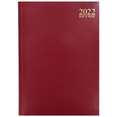 A4 Red 2022 Day a Page Diary image number 1