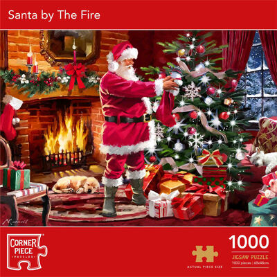Santa By The Fire 1000 Piece Jigsaw Puzzle image number 1