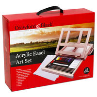 Crawford & Black Acrylic Easel Art Set