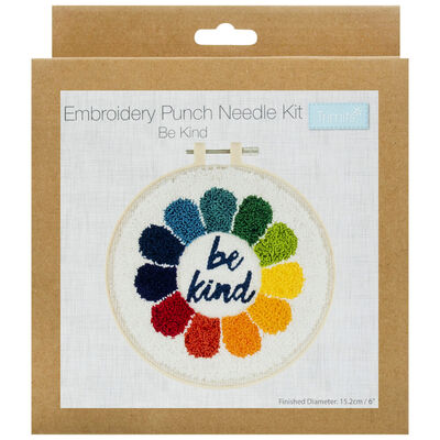 Embroidery Punch Needle Kit: Be Kind image number 1